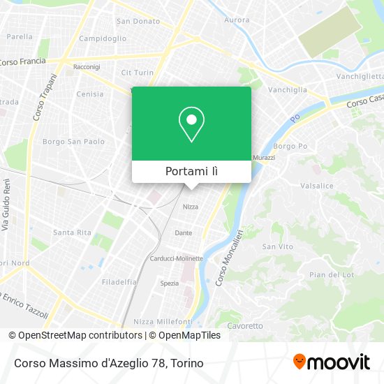 Mappa Corso Massimo d'Azeglio 78