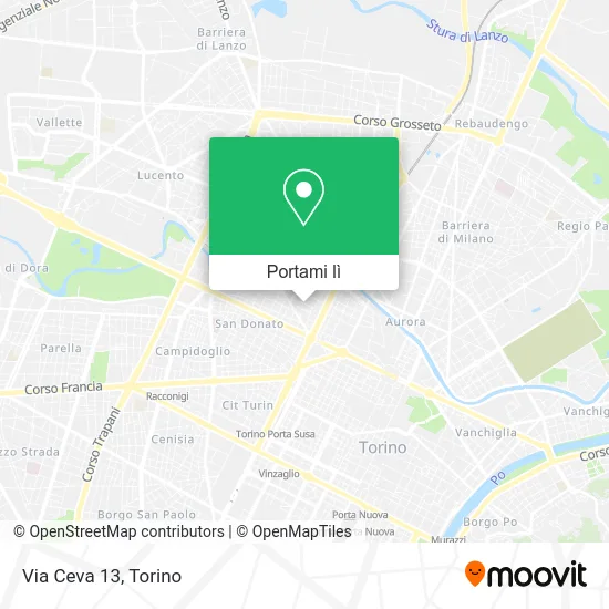 Mappa Via Ceva 13