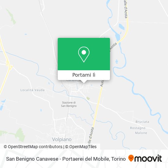 Mappa San Benigno Canavese - Portaerei del Mobile