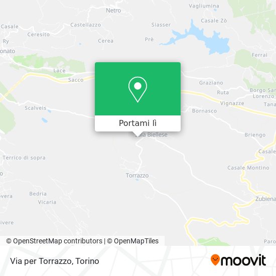 Mappa Via per Torrazzo