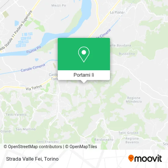 Mappa Strada Valle Fei