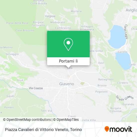 Mappa Piazza Cavalieri di Vittorio Veneto