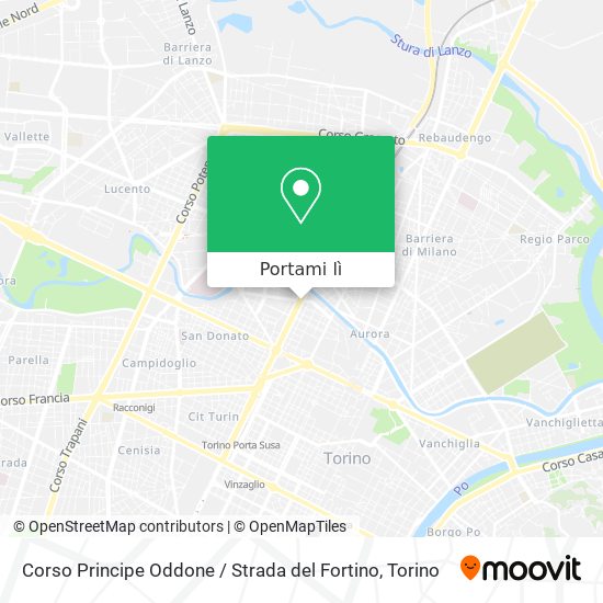 Mappa Corso Principe Oddone / Strada del Fortino