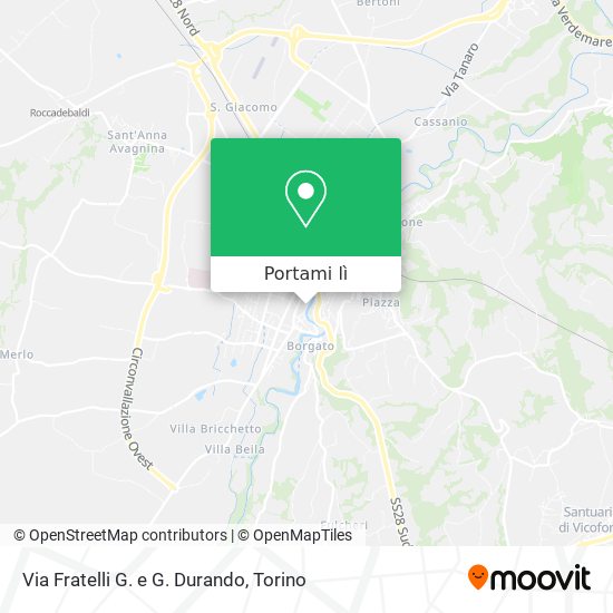 Mappa Via Fratelli G. e G. Durando