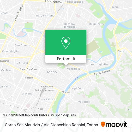 Mappa Corso San Maurizio / Via Gioacchino Rossini