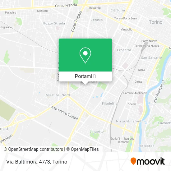 Mappa Via Baltimora 47/3