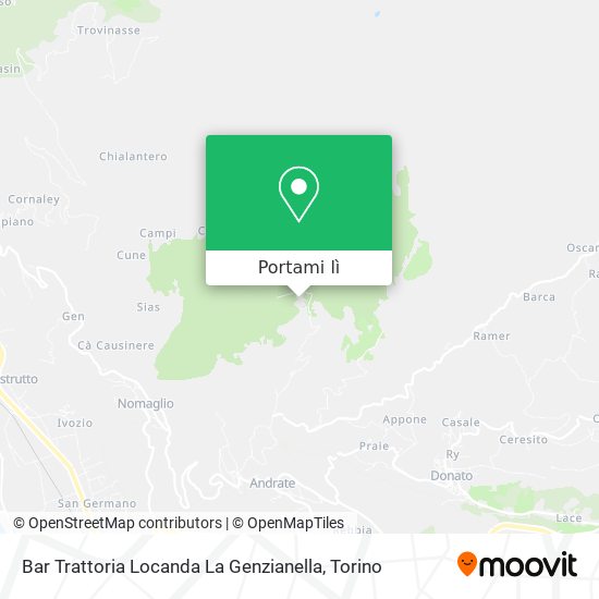 Mappa Bar Trattoria Locanda La Genzianella
