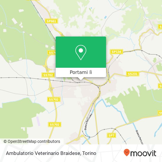 Mappa Ambulatorio Veterinario Braidese