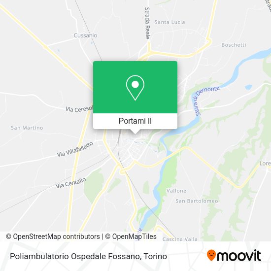 Mappa Poliambulatorio Ospedale Fossano