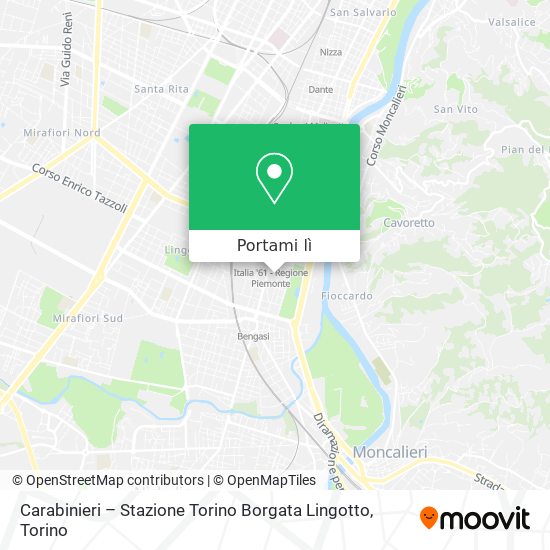 Mappa Carabinieri – Stazione Torino Borgata Lingotto