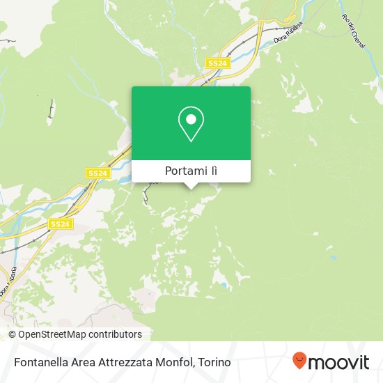 Mappa Fontanella Area Attrezzata Monfol