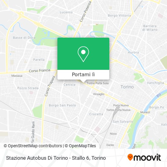 Mappa Stazione Autobus Di Torino - Stallo 6