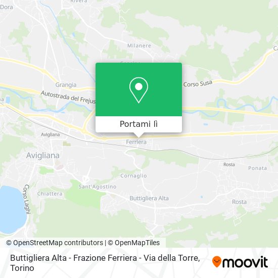 Mappa Buttigliera Alta - Frazione Ferriera - Via della Torre