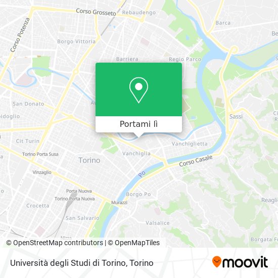 Mappa Università degli Studi di Torino