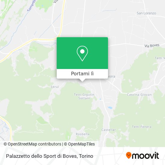 Mappa Palazzetto dello Sport di Boves