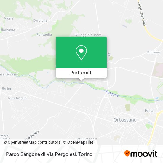 Mappa Parco Sangone di Via Pergolesi