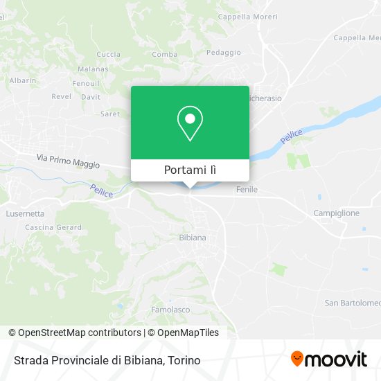 Mappa Strada Provinciale di Bibiana