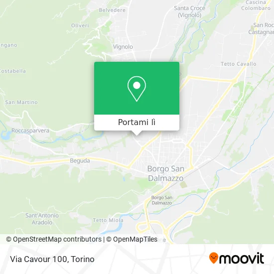 Mappa Via Cavour 100