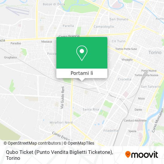 Mappa Qubo Ticket (Punto Vendita Biglietti Ticketone)