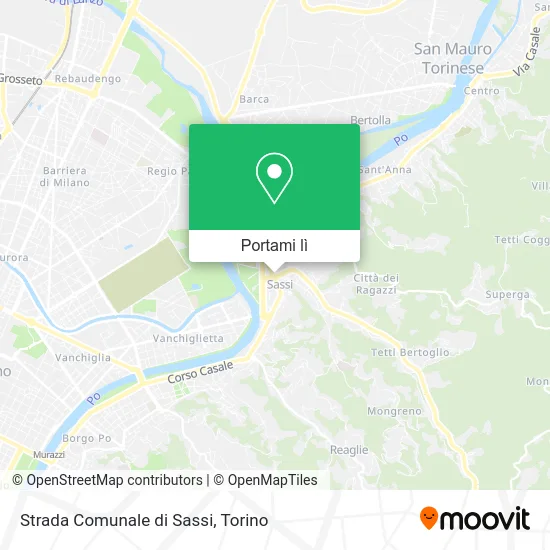 Mappa Strada Comunale di Sassi