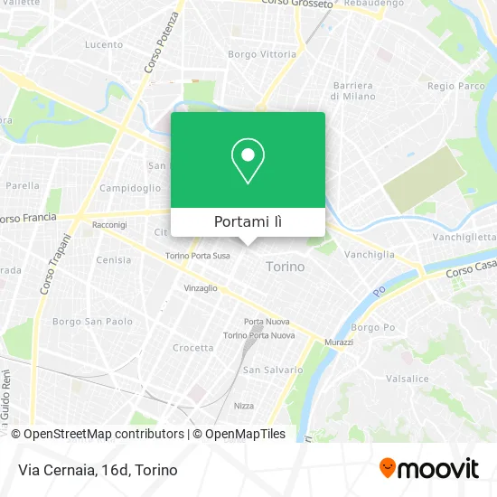 Mappa Via Cernaia, 16d