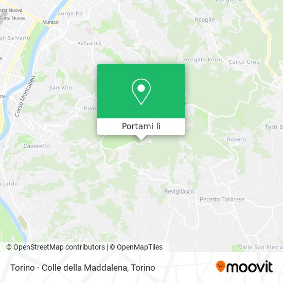 Mappa Torino - Colle della Maddalena