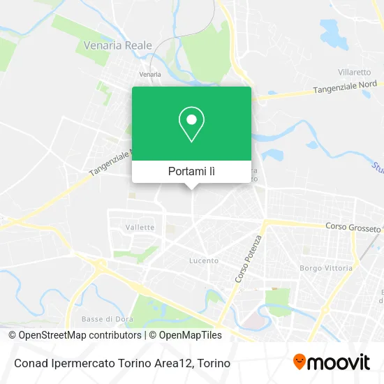 Mappa Conad Ipermercato Torino Area12
