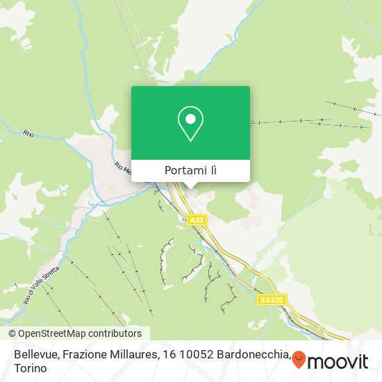 Mappa Bellevue, Frazione Millaures, 16 10052 Bardonecchia