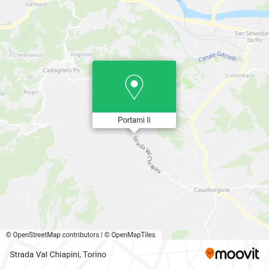 Mappa Strada Val Chiapini
