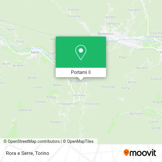 Mappa Rora e Serre