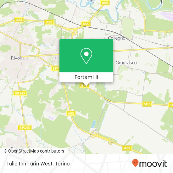 Mappa Tulip Inn Turin West