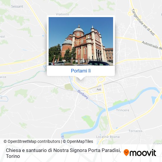 Mappa Chiesa e santuario di Nostra Signora Porta Paradisi