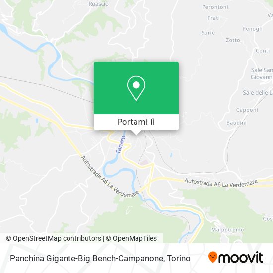 Mappa Panchina Gigante-Big Bench-Campanone