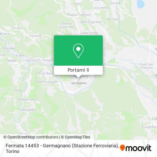 Mappa Fermata 14453 - Germagnano (Stazione Ferroviaria)