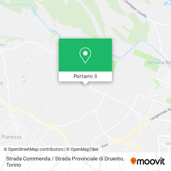 Mappa Strada Commenda / Strada Provinciale di Druento