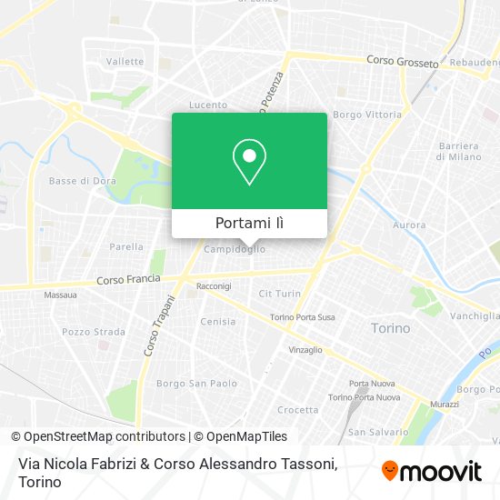 Mappa Via Nicola Fabrizi & Corso Alessandro Tassoni
