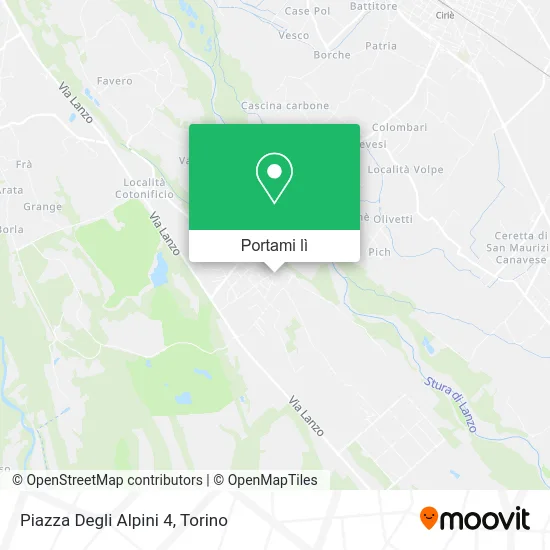 Mappa Piazza Degli Alpini 4