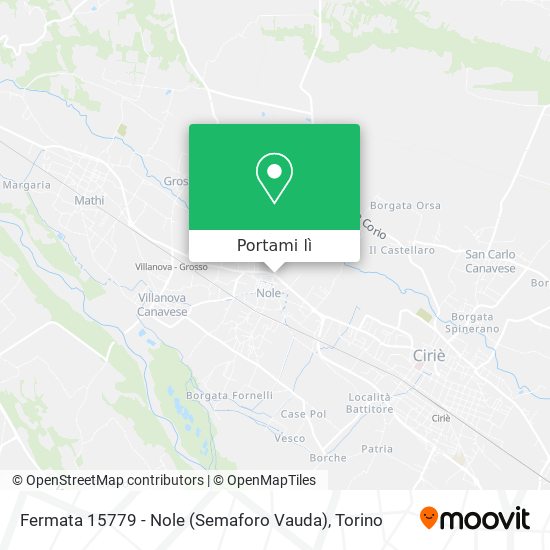 Mappa Fermata 15779 - Nole (Semaforo Vauda)