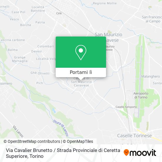 Mappa Via Cavalier Brunetto / Strada Provinciale di Ceretta Superiore