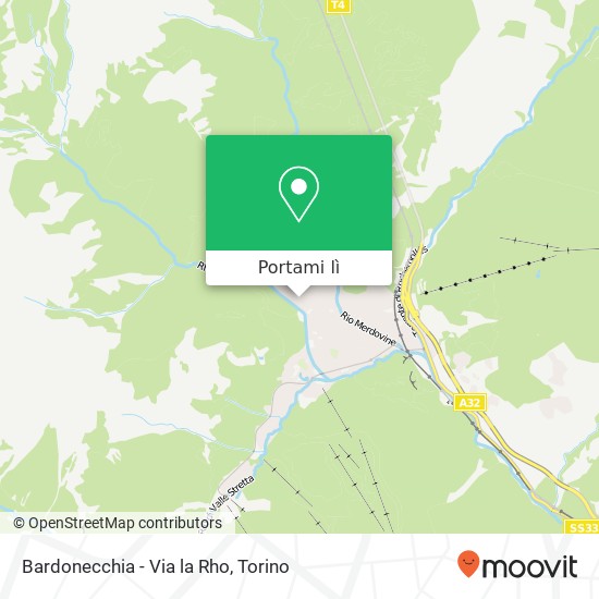 Mappa Bardonecchia - Via la Rho