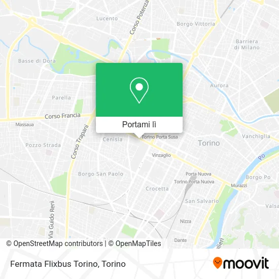 Mappa Fermata Flixbus Torino
