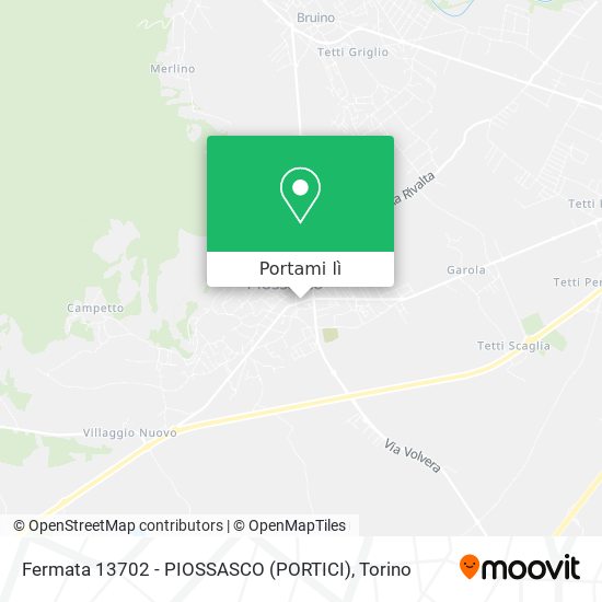 Mappa Fermata 13702 - PIOSSASCO (PORTICI)