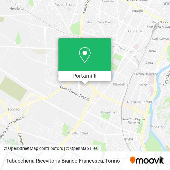 Mappa Tabaccheria Ricevitoria Bianco Francesca