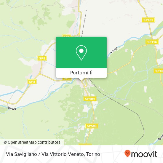 Mappa Via Savigliano / Via Vittorio Veneto