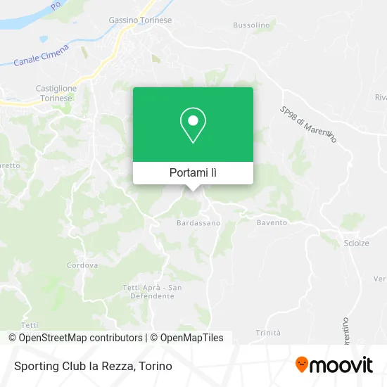 Mappa Sporting Club la Rezza