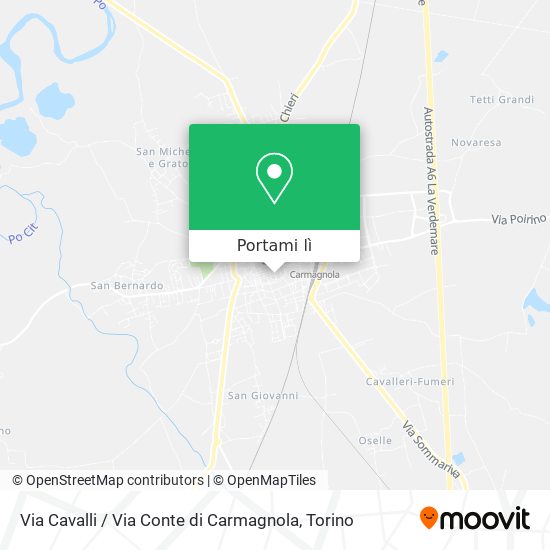 Mappa Via Cavalli / Via Conte di Carmagnola