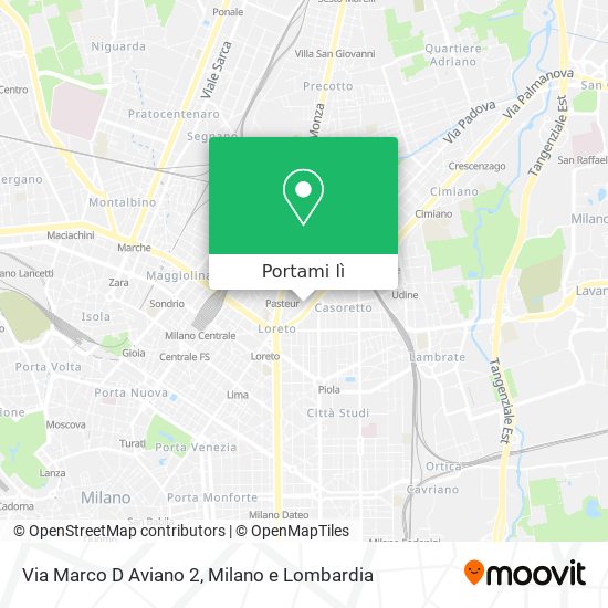 Mappa Via Marco D Aviano  2