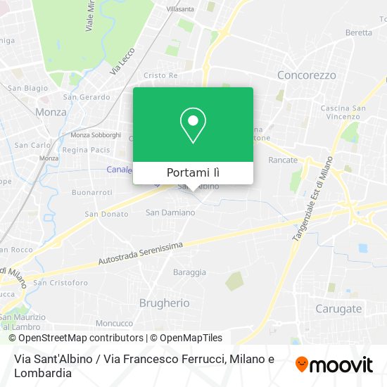 Mappa Via Sant'Albino / Via Francesco Ferrucci