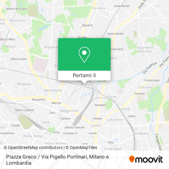 Mappa Piazza Greco / Via Pigello Portinari