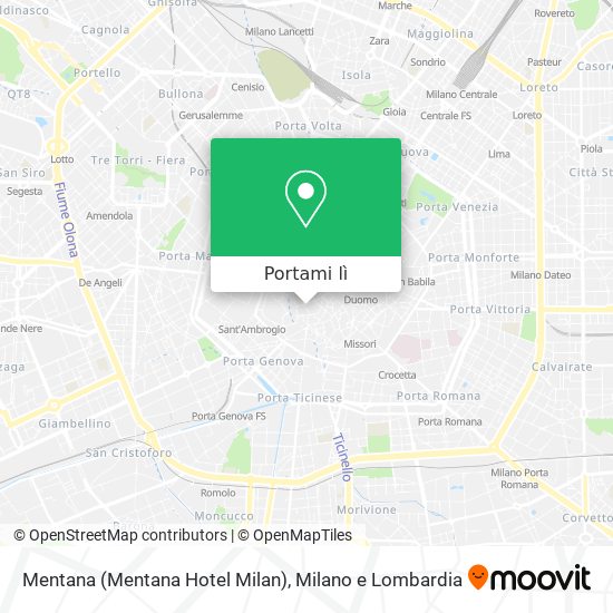 Mappa Mentana (Mentana Hotel Milan)